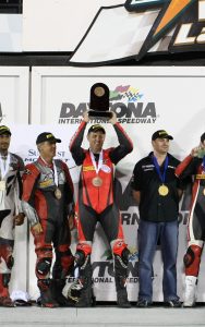 Tim Hall Motorcycle Racer Suntrust 8 Hours At Daytona Podium